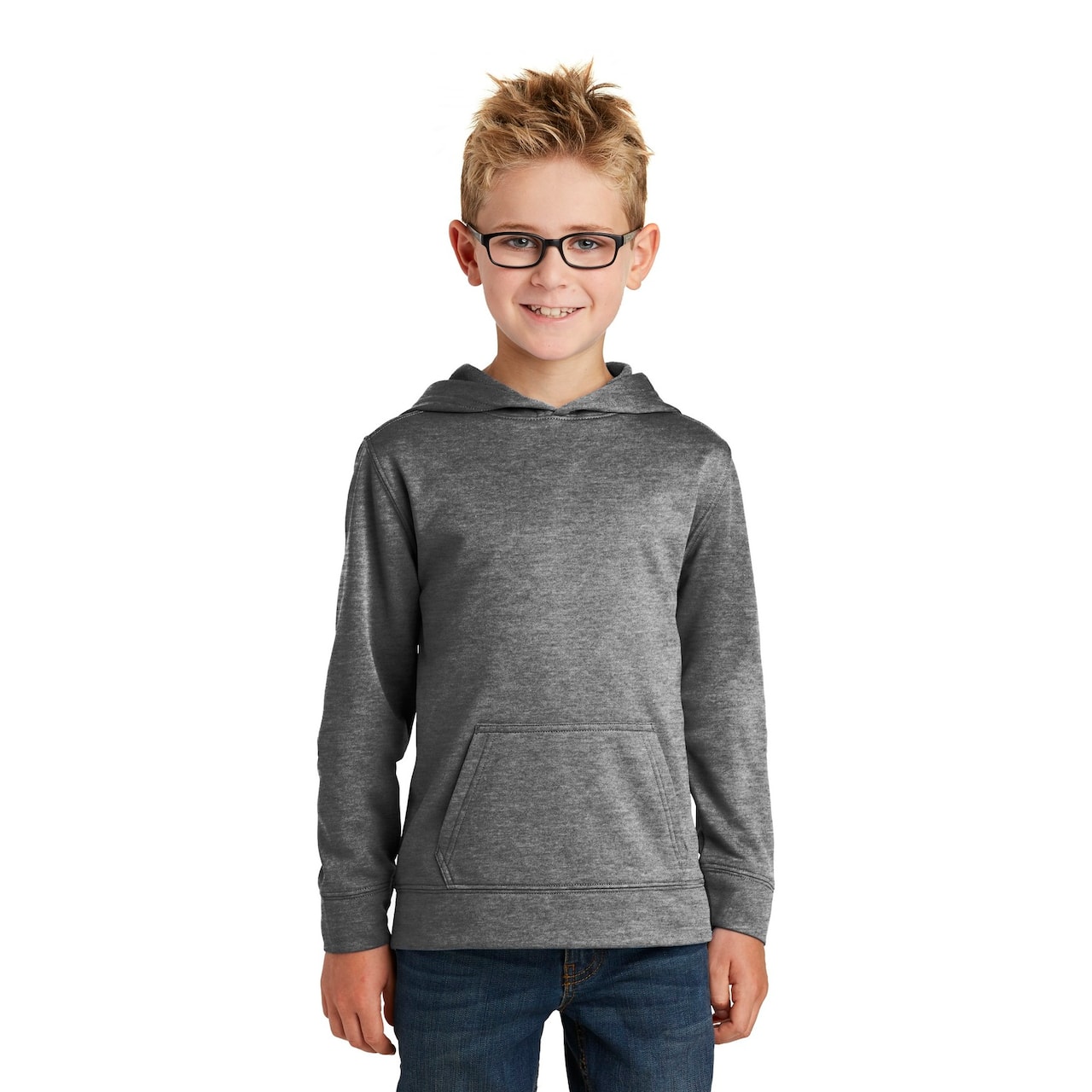 Port & Company® Neutrals Youth Core Fleece Pullover Hooded Sweatshirt